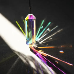 Lichtara Sonnenfänger Kristall-Anhänger Set | 2 Stück Regenbogen Prisma für Fenster & Garten | Deko für Zuhause & Außenbereich