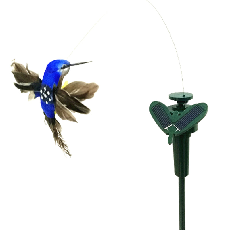 SOLAVIA Sonnenblumen-Gartenstecker | Mit drehendem Schmetterling oder Kolibri | Solar-Deko für Garten & Topfpflanzen | 20×20×10 cm