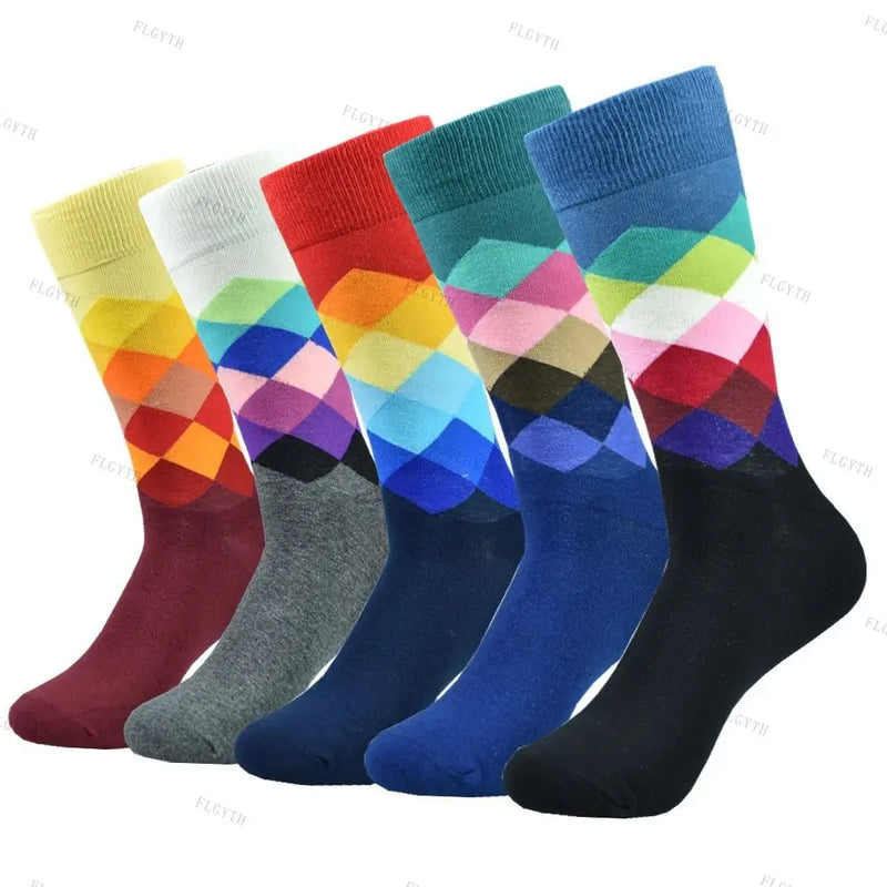 Coloria Herren Socken 5er-Pack | Bunte Freizeit- & Businesssocken | Gekämmte Baumwolle | Größe 40–46