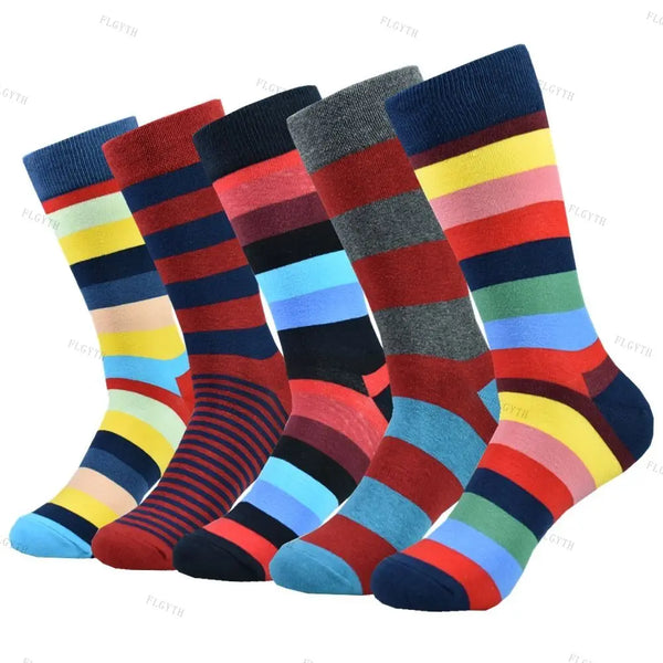 Coloria Herren Socken 5er-Pack | Bunte Freizeit- & Businesssocken | Gekämmte Baumwolle | Größe 40–46