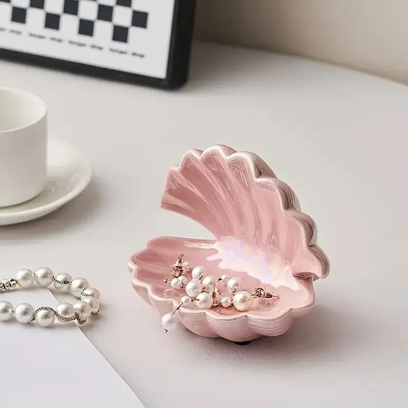 Schmuckschale MarinaShell | Mini Muschel-Design | Keramik | Schmuck- & Dekotablett