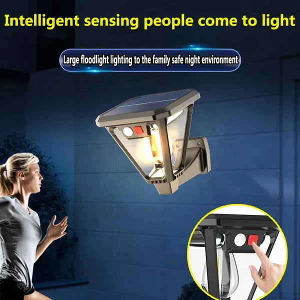 SolaLuma Solar Gartenlampe 2-in-1 | Mit Bewegungs- & Lichtsensor | LED Außenleuchte | Wand- & Bodenmontage