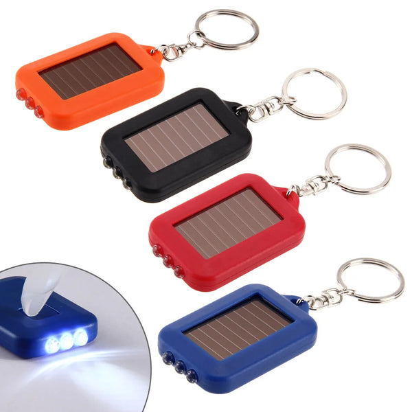 Soltiny BeamKey Solar LED Schlüsselanhänger mit 3 LEDs | Wiederaufladbar & Wetterfest | Notfall-Taschenlampe für Outdoor & Alltag