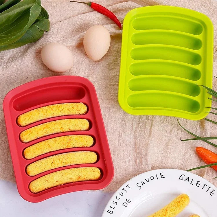 WurstiFlex Wurstform aus Silikon | Wiederverwendbare DIY-Wurstform für Hotdogs, Kuchen & Gebäck | Für Backofen, Mikrowelle & Gefrierfach geeignet