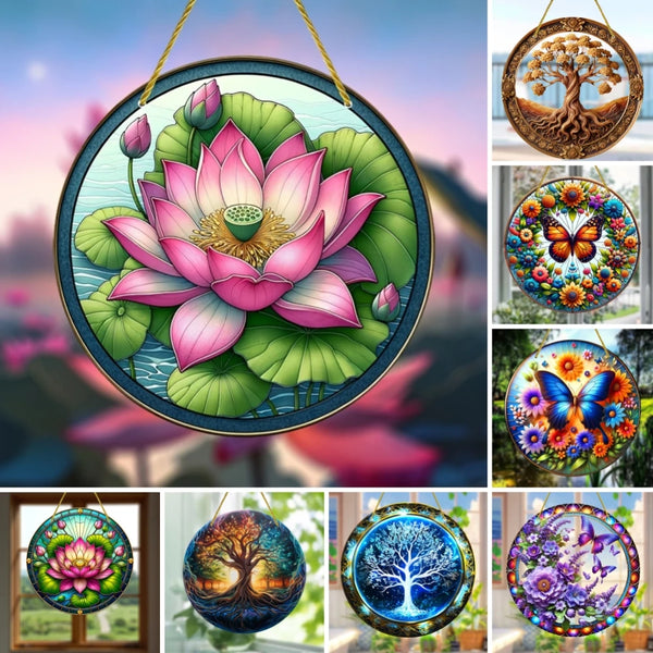 Schmetterling Sonnenfänger AureliaLight | Acryl Rundschild | 15×15 cm / 20×20 cm | Fenster- & Wanddeko