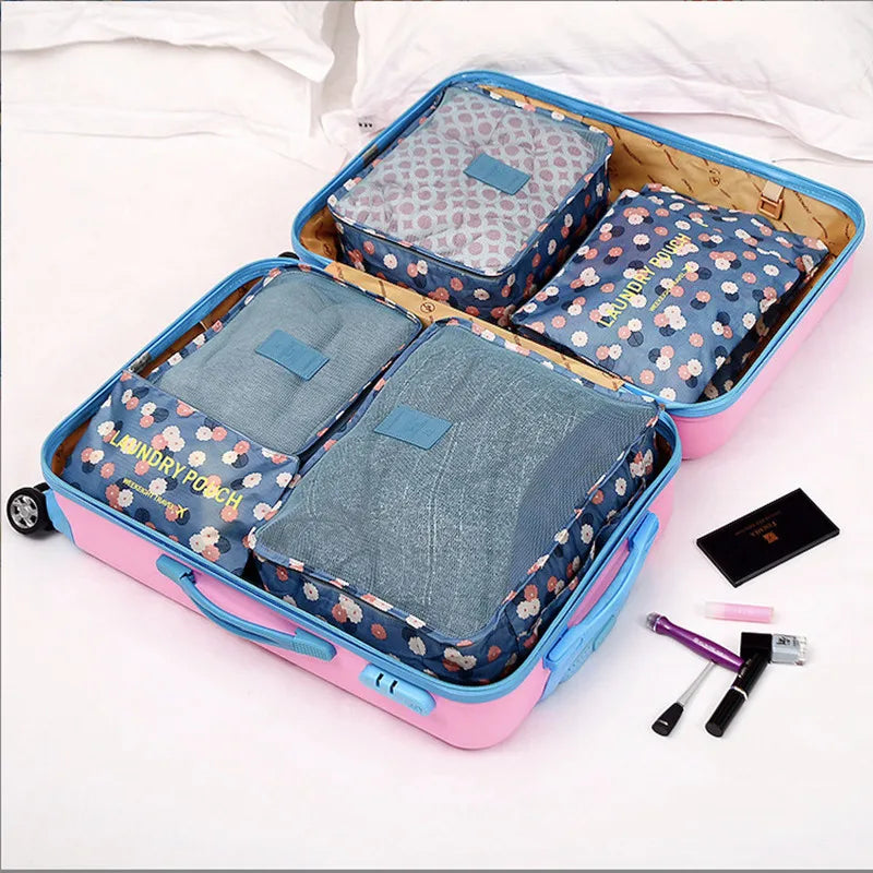TRAVORO Packwürfel Set | 6-teilig | Wasserdicht & Extra Volumen | Koffer Organizer für Herren