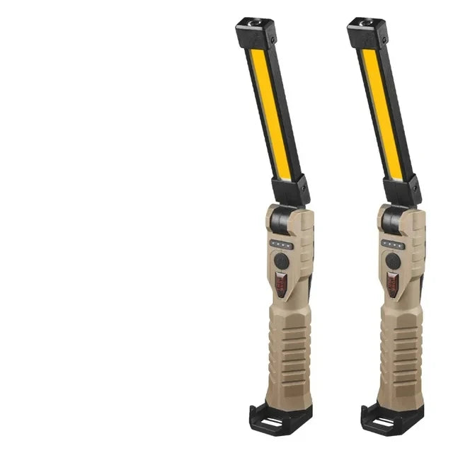 Lightronik FlexBeam Faltbare LED Arbeitslampe | 7 Lichtmodi | Mit Magnet & Haken | Type-C Wiederaufladbar | Für Camping & Notfälle