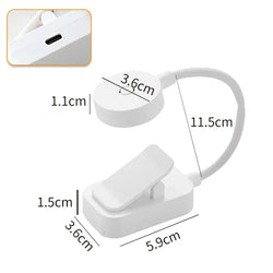 LumiClip Mini Buchlampe | LED Leselicht mit Clip | 3 Farbmodi & Stufenlose Helligkeit | USB & Akku | 360° Flex-Design