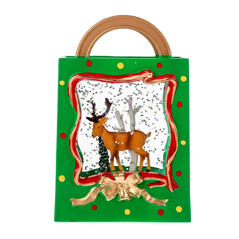 Weihnachts-Schneekugel Lampe | LED Wasserball mit Wirbelndem Schnee | Dekorative Geschenkbox & Festliche Beleuchtung | Lunavine