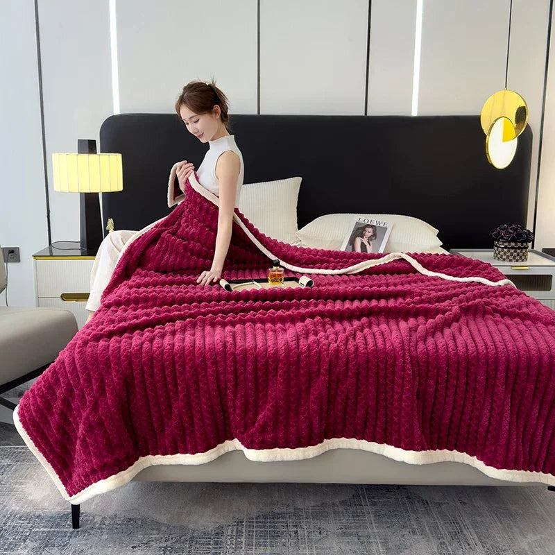 FauxLuxe Kuscheldecke aus Kunstlammfell | Samtweich & Wärmend | Waschbar | Perfekt für Sofa & Bett | Winterdecke