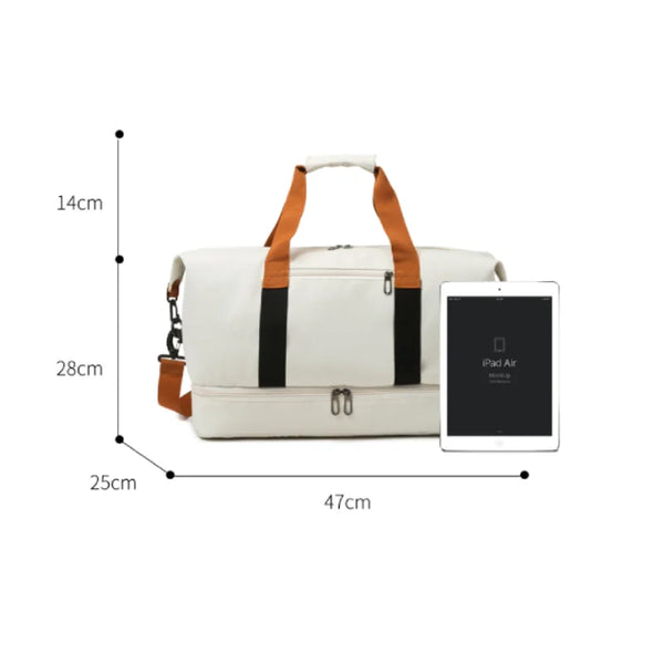 Sport- & Reisetasche Travana MoveLite | Leichte Trainingstasche mit Schuhfach | 47×28×25 cm | Oxford-Material | Für Sport, Reisen & Alltag
