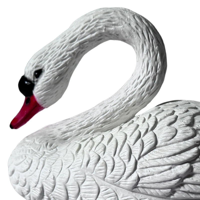 AquaGrace Schwimmender Schwan | Realistische Teichdekoration | Wasserdicht & Langlebig | 30 cm