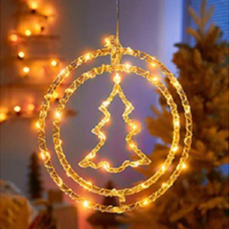 LED Weihnachtsring-Licht LumiRing | USB-betrieben | 8 Leuchtmodi | Warmweiß & Bunt | Deko für Weihnachten & Feste