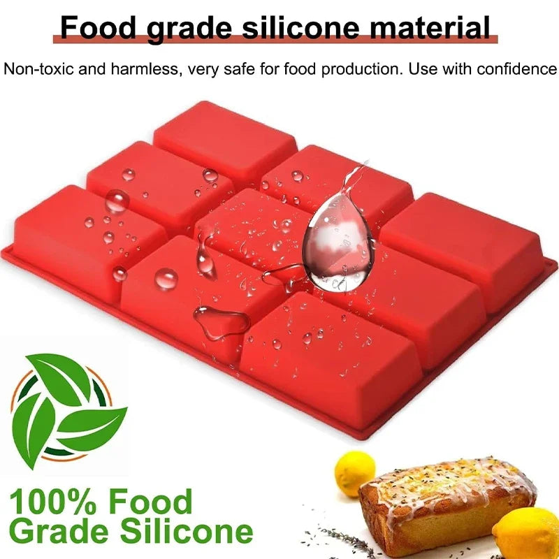 Silikon Backform MiniLoaf | 9er Rechteck-Form | Antihaft & Hitzebeständig | Für Kuchen, Brot & Muffins