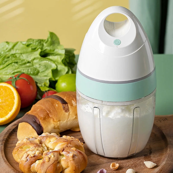 WhipPro OneTouch | Automatischer Schneebesen & Milchaufschäumer | USB-Aufladbar | 3-in-1 Küchenhelfer für Sahne, Ei & Teig | Geräuscharm