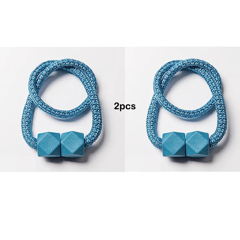 Magrovia Gardinenhalter mit Magnet | 2er-Set | Dickes Seil-Design & Starker Halt | Für Wohnzimmer, Schlafzimmer & Küche