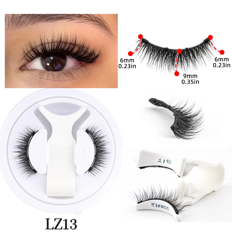 Magnetische Wimpern MagneLure Set | 1 Paar Wiederverwendbare Fake Lashes + Magnetische Pinzette | Handgemacht & Natürlich