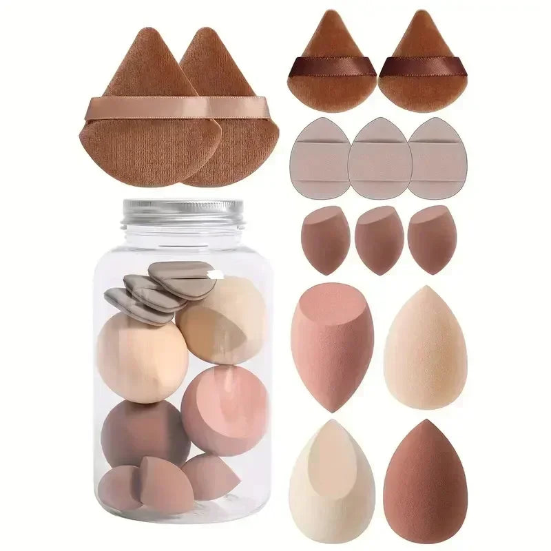 Make-up Schwämmchen Set SoftBlend | 12/14-teilig | Beauty-Eier & Puderpuffs | Für Foundation, Concealer & Puder