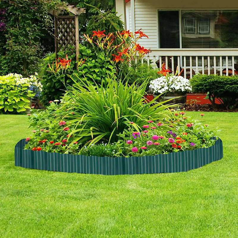 Gartenzone Rasenkante Flexibel 9 m | Elastische Beetbegrenzung | Witterungsbeständig & Grün
