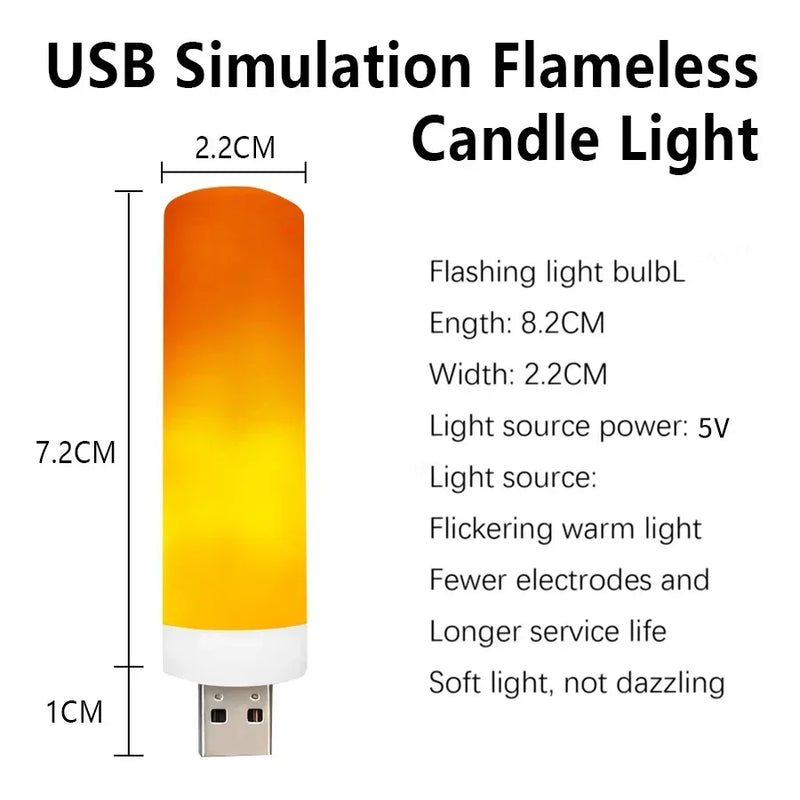 LED-Flammenlicht FlameGlow | USB-Flackerlampe | Realistischer Flammeneffekt | Stimmungs- & Dekolicht