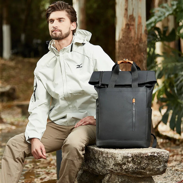 Multifunktionaler Herren-Rucksack KnightShield | USB-Port, Erweiterbar, Wasserdicht, Anti-Diebstahl