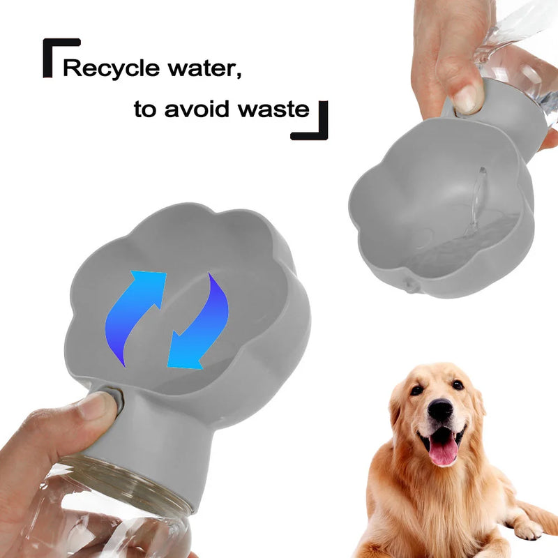 Trinkflasche Droppa DuoBottle | 2-in-1 Wasser- & Futterspender für Hunde & Katzen | Auslaufsicher & tragbar | 380 ml / 530 ml