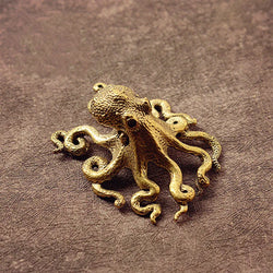Marilux Oktopus-Statue | Handgefertigtes Kupfer-Ornament | Elegante Wohnkultur | Bronze-Finish