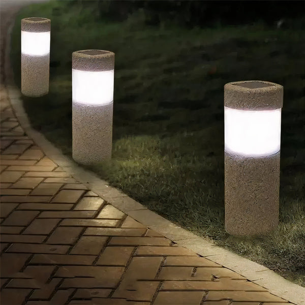 Solira Gartenleuchte | Solar LED Säule | Wetterfest & Elegant | 38 cm Höhe