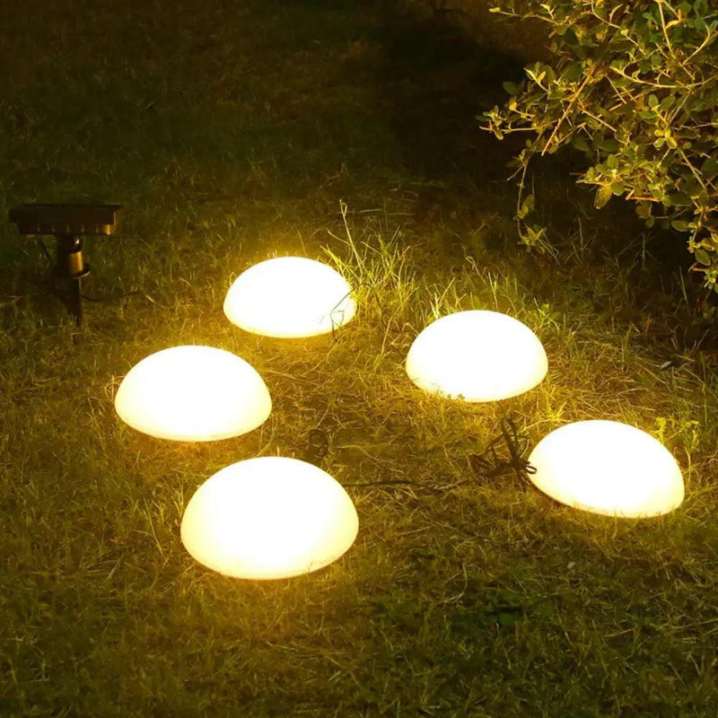 Lumivida Solar Gartenlampe Halbkugel | Automatisch & Wetterfest | Kaltweißes Licht | Ø15 × H19 cm