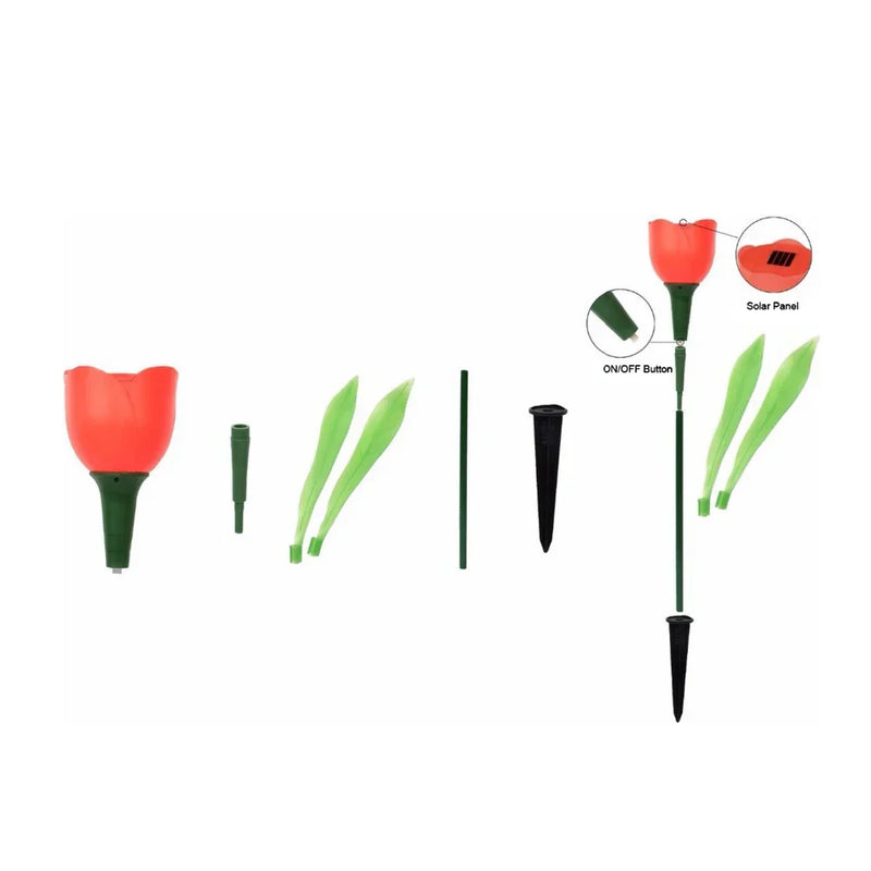 Solar-Gartenleuchte TulipaLume | LED Tulpenblüte | Solarbetrieben | Stimmungslicht für Garten & Terrasse