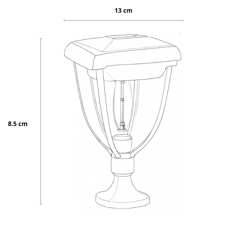 Solura Solar Außen-Wandleuchte | Dimmbar mit Drehknopf | Warmweißes LED-Licht | IP65 Wetterfest