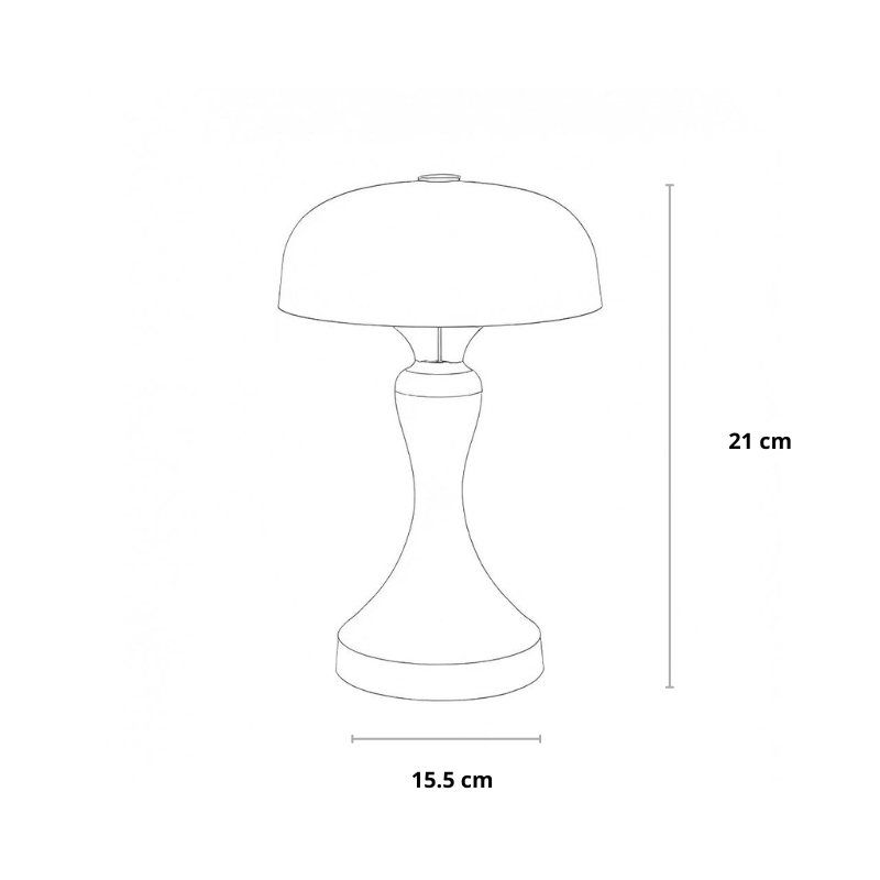 Lumora Kabellose Tischlampe | Touch-Dimmung | Wiederaufladbar & Mobil | 18 Std. Leuchtdauer