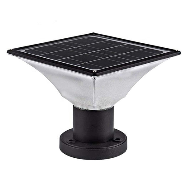 SolarGlow Solar-Pfostenleuchte Außen | 3 Lichtfarben | IP65 Wasserdicht | 4000 mAh Akku | 17x9,5x11 cm