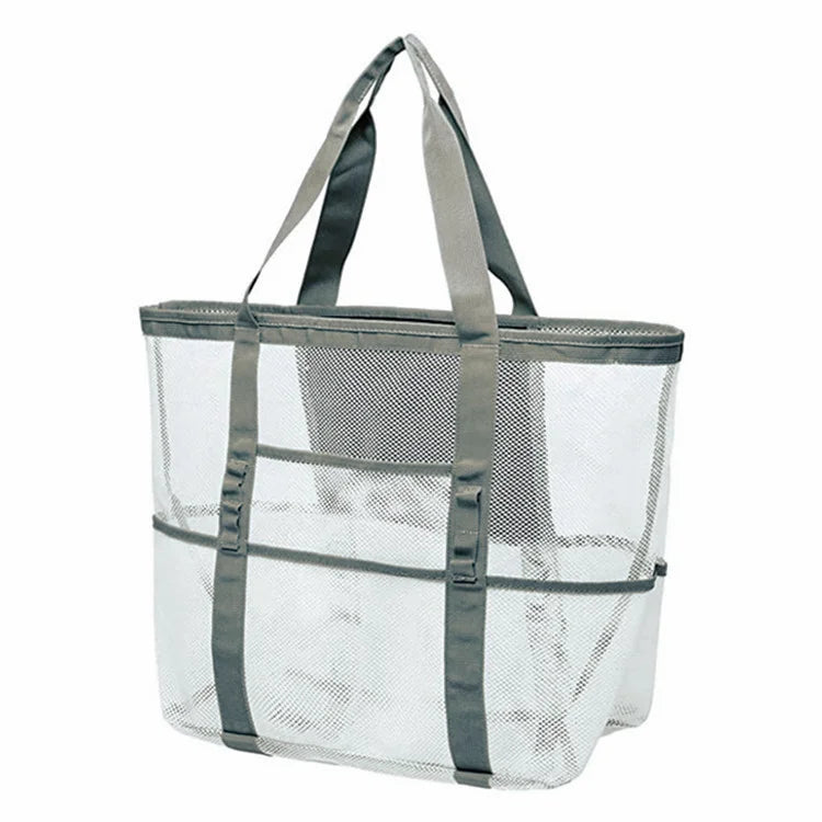 Maréva Strandtasche mit 8 Fächern | Wasserdicht & atmungsaktiv | Für Handtücher, Spielzeug, Badesachen & mehr – 70×45×18 cm