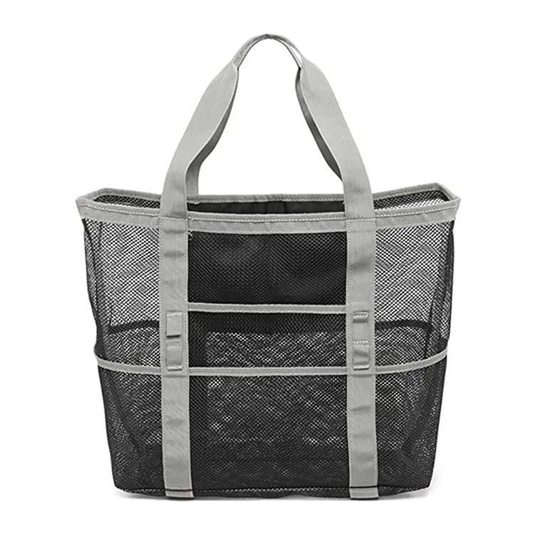 Maréva Strandtasche mit 8 Fächern | Wasserdicht & atmungsaktiv | Für Handtücher, Spielzeug, Badesachen & mehr – 70×45×18 cm