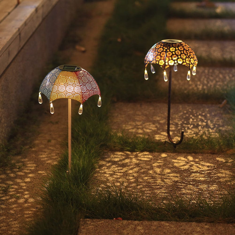 Solar-Gartenleuchte Luminella | Schirmform mit Perlendekor | Wetterfest & Automatisch | 51,5 cm hoch