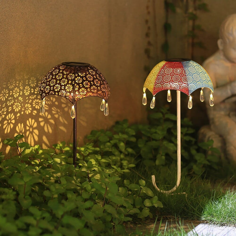 Solar-Gartenleuchte Luminella | Schirmform mit Perlendekor | Wetterfest & Automatisch | 51,5 cm hoch
