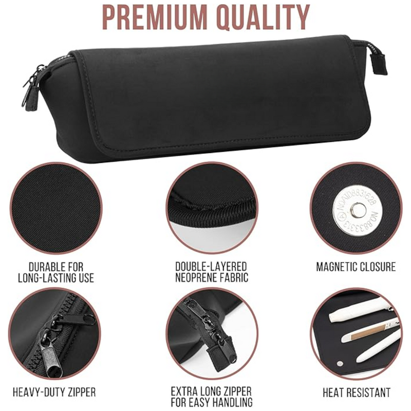STYLEVOY Haartool-Tasche 2-in-1 | Hitzebeständige Matte & Reise-Etui | Organizer für Glätteisen & Lockenstab | Kompakt & Stylisch