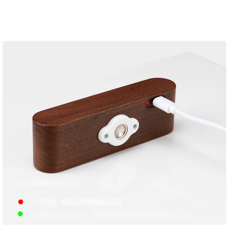 Nachttischlampe Lunara | Mit Ablage & Warmweißem Licht | Bambus & Holz | Modern & Funktional