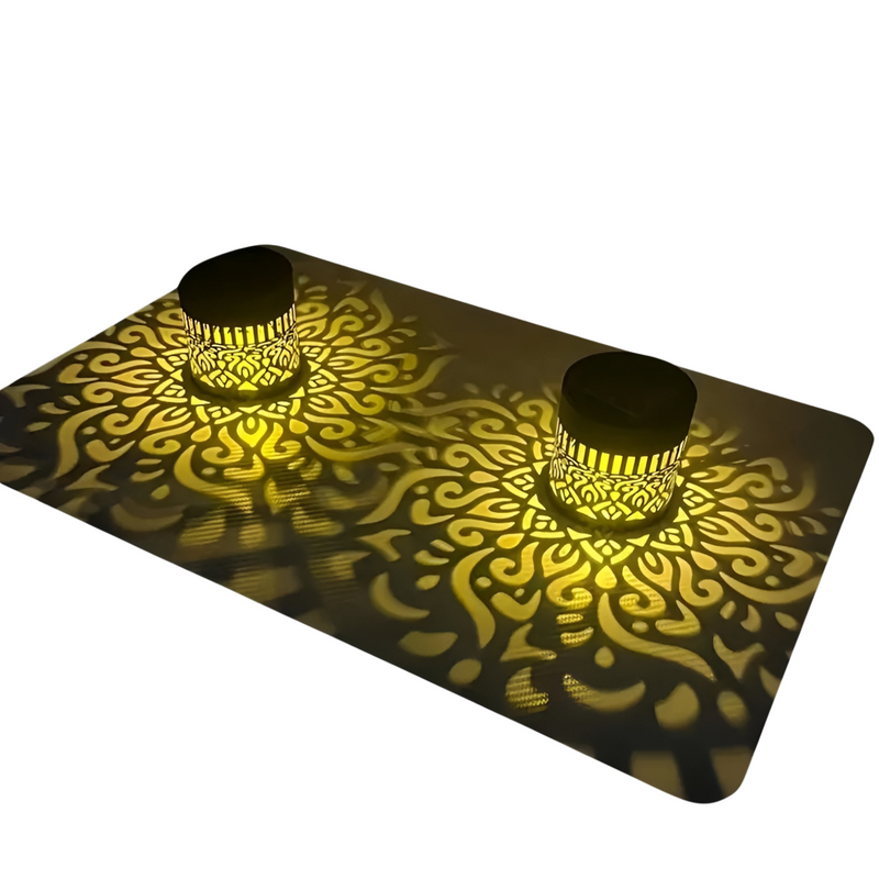 Solavero Solar Wandleuchte | Warmweißes LED-Licht | IP65 Wetterfest | Modernes Cut-Out-Design