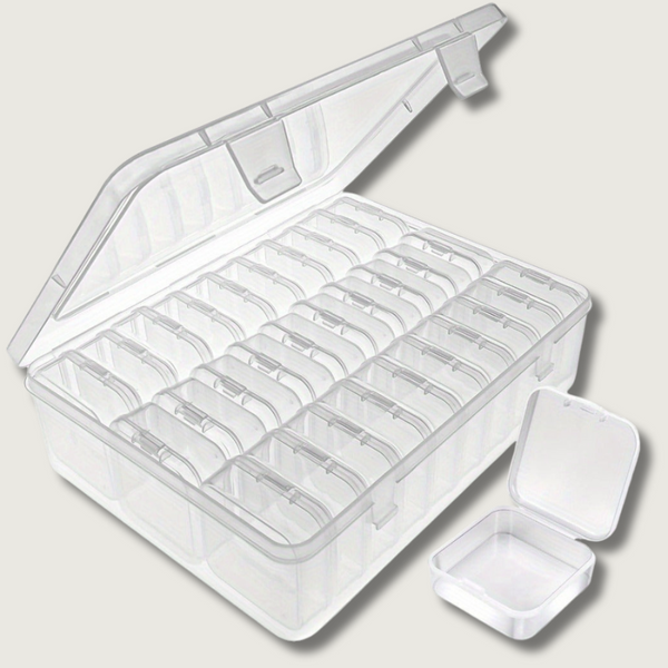 Perlen-Organizer-Set SortiPearl | 30-teilig | Transparent | Kompakt & stapelbar | Für Schmuck, Bastel- & Kleinteile