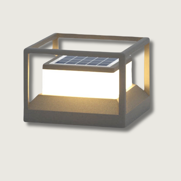 Solar-Terrassenleuchte „Terraluma“ | Ø 20 cm | Edelstahl & Aluminium | Dämmerungssensor | IP65 Wetterfest