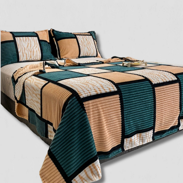 Karo Flanelldecke | Weich & Atmungsaktiv | Vielseitig Nutzbar