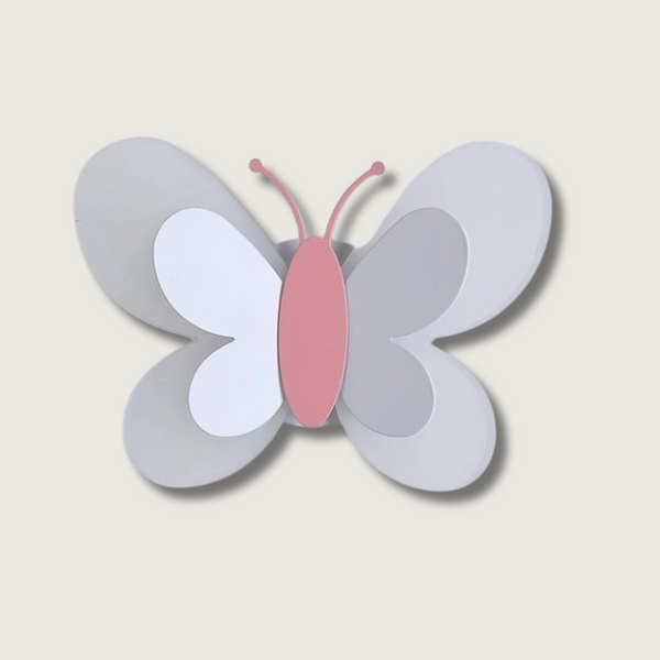 Farfalia Wandleuchte Schmetterling Kinderzimmer | LED Beleuchtung | Acryl & Eisen | 24×17×10,5 cm