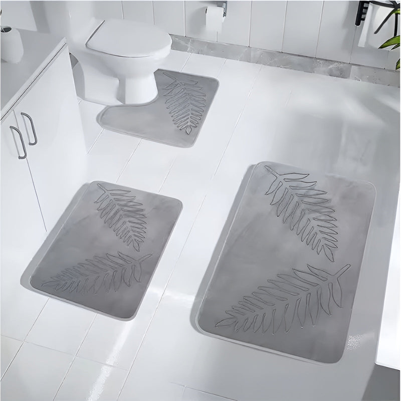 CloudStep Badematte | Ultraweich & Rutschfest | Schnell Trocknend | Grau 40×60 cm