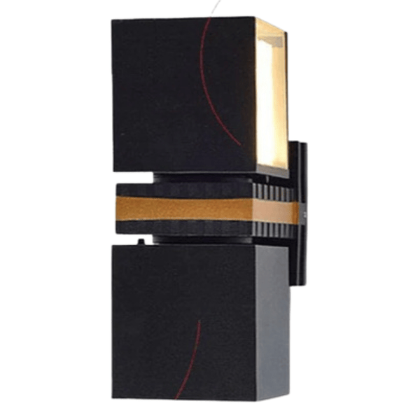Lumovar Wandlampe Außen Verstellbar | Wasserdicht & Modern | 24,5 × 16 cm | Schwarz
