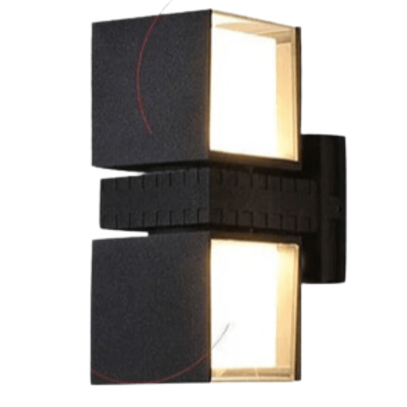 Lumovar Wandlampe Außen Verstellbar | Wasserdicht & Modern | 24,5 × 16 cm | Schwarz