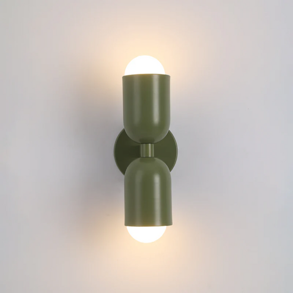 Wandleuchte DuoGlow | Beidseitige LED-Beleuchtung | Farb-Highlight für Ihr Zuhause | Metallgehäuse in Grün, Pink oder Rot