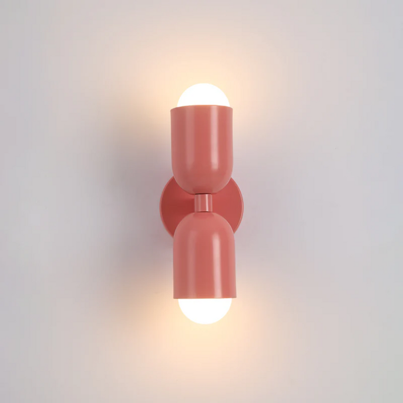 Wandleuchte DuoGlow | Beidseitige LED-Beleuchtung | Farb-Highlight für Ihr Zuhause | Metallgehäuse in Grün, Pink oder Rot