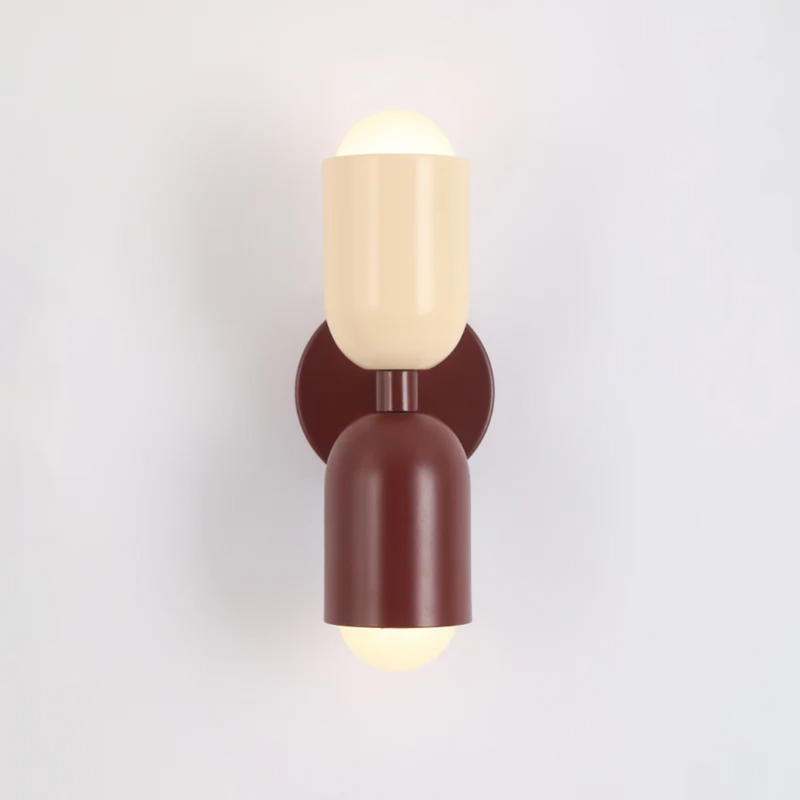 Wandleuchte DuoGlow | Beidseitige LED-Beleuchtung | Farb-Highlight für Ihr Zuhause | Metallgehäuse in Grün, Pink oder Rot
